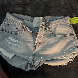 Light Blue Denim Shorts